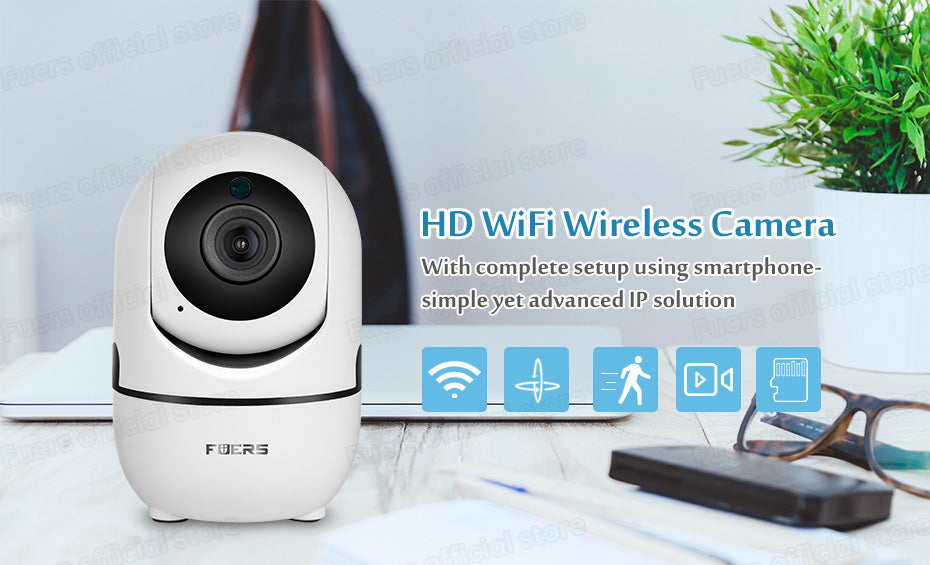 Tuya 3MP IP Camera Smart Home Indoor WiFi Surveillance Camera, Automatic Tracking, Home Security for Baby or Pet