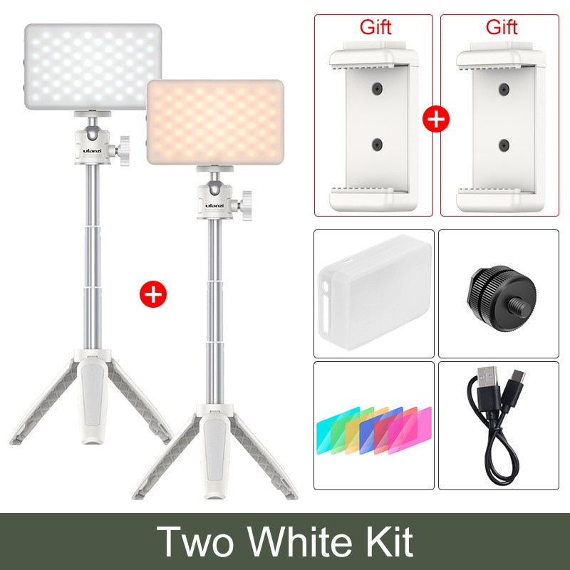 VIJIM VL120 LED Video Camera Light 3200k-6500K 3100mAh Dimmable Studio Lamp Kits