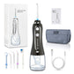 QUARED Portable Oral Irrigator for Adult -Detachable 300ml Water Tank, USB Rechargeable, 5 Adjustable Modes, and Waterproof & Dustproof