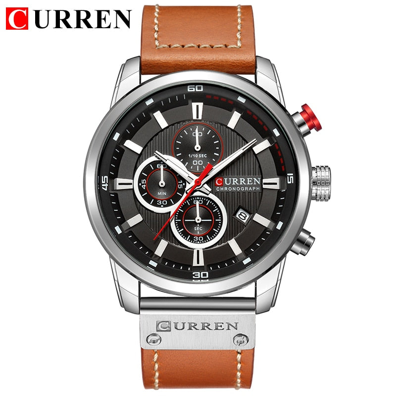 Top Brand CURREN Fashion Date Quartz Luxury Chronograph Sport Men Watches