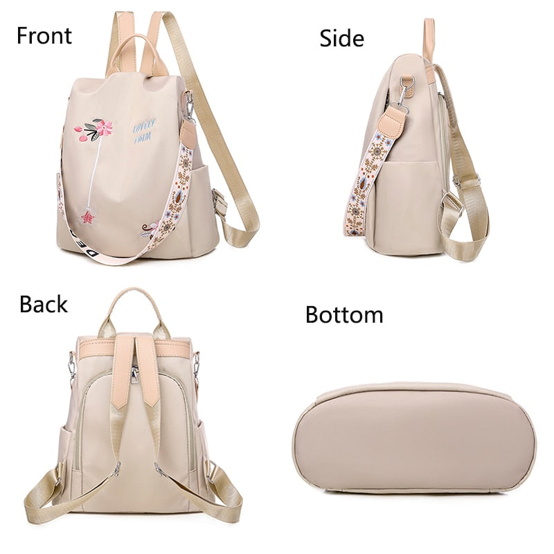 High Quality Women Fashion Anti-theft Waterproof Oxford Print Backpack