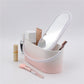 Portable Cosmetics Makeup Organizer Box with LED Light Mirror for Women Traveling