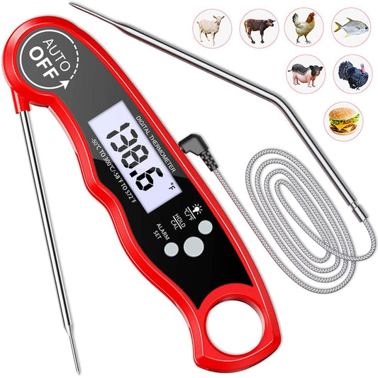 Instant Read Meat Thermometer -Ultra Fast Digital Food Thermometer for Kitchen or Outdoor BBQ Cooking