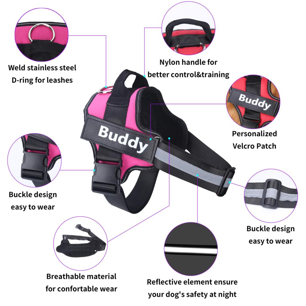 Top Personalized Dog Harness: No Pull, Reflective, & Breathable for All Sizes