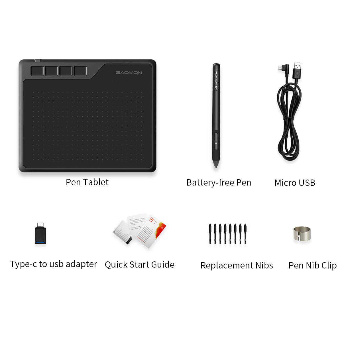 GAOMON S620 6.5 x 4" Digital Graphic Tablet for Drawing, Painting or Game OSU