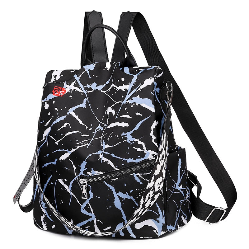 High Quality Women Fashion Anti-theft Waterproof Oxford Print Backpack