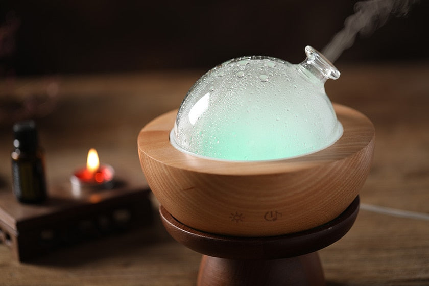 Large Capacity 150ML Bluetooth Wood Humidifier Diffuser Spray Aroma for Household