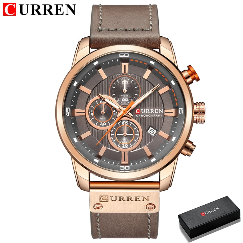 Top Brand CURREN Fashion Date Quartz Luxury Chronograph Sport Men Watches