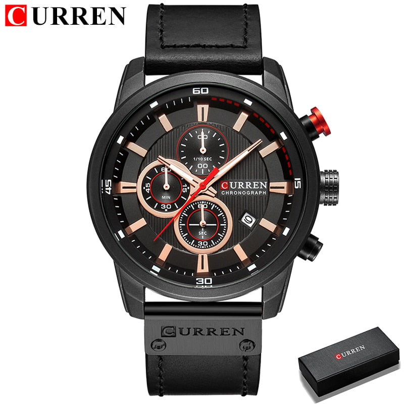 Top Brand CURREN Fashion Date Quartz Luxury Chronograph Sport Men Watches