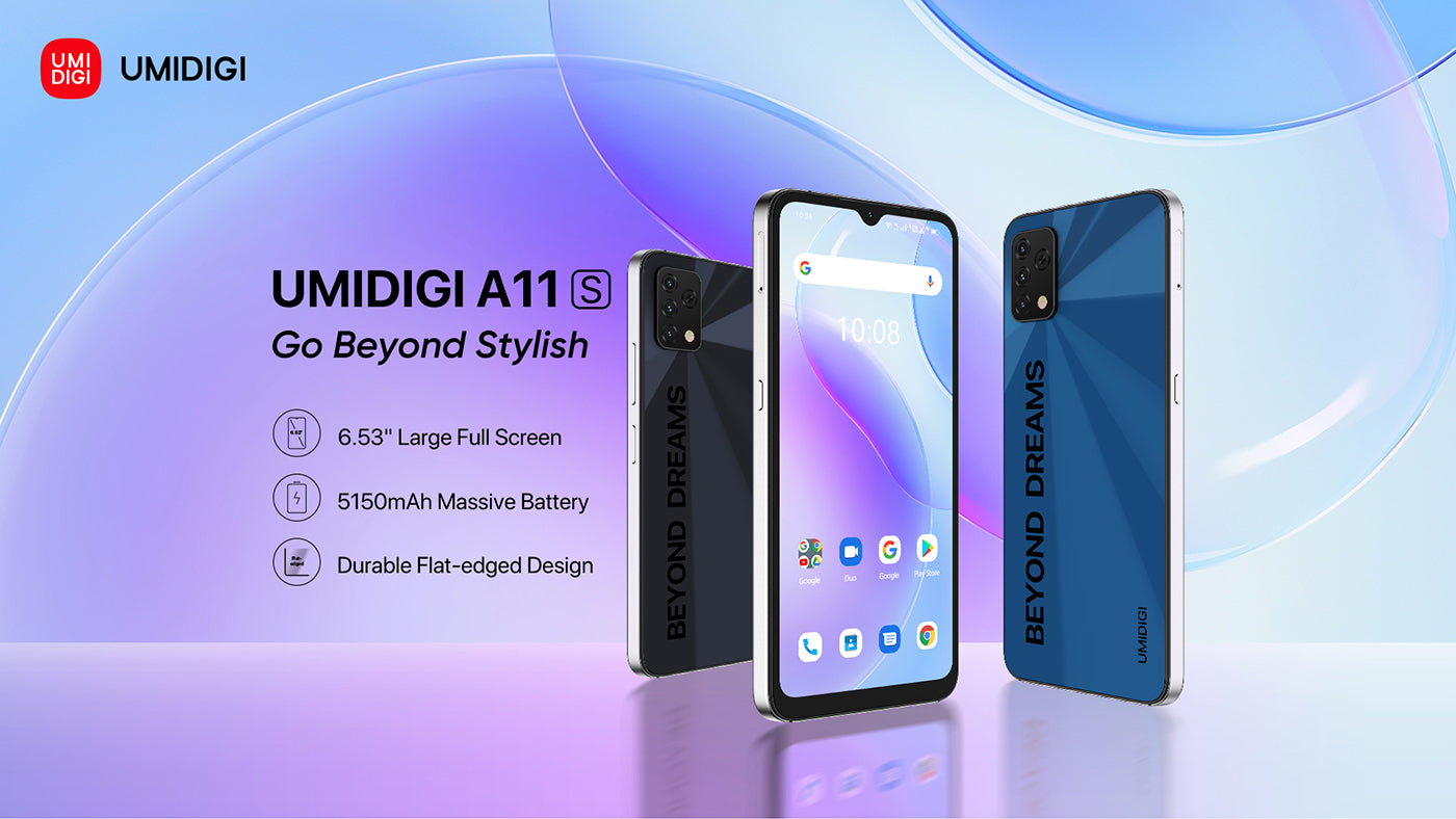 UMIDIGI A11S Global Version Smartphone 4GB 32GB 5150 mAh 16MP Triple Camera 6.53" HD + Large Full Display