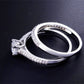 Fashion Jewelry Bridal Sets Wedding Engagement Ring  -Simple Double Stackable Design S925 Rings For Women