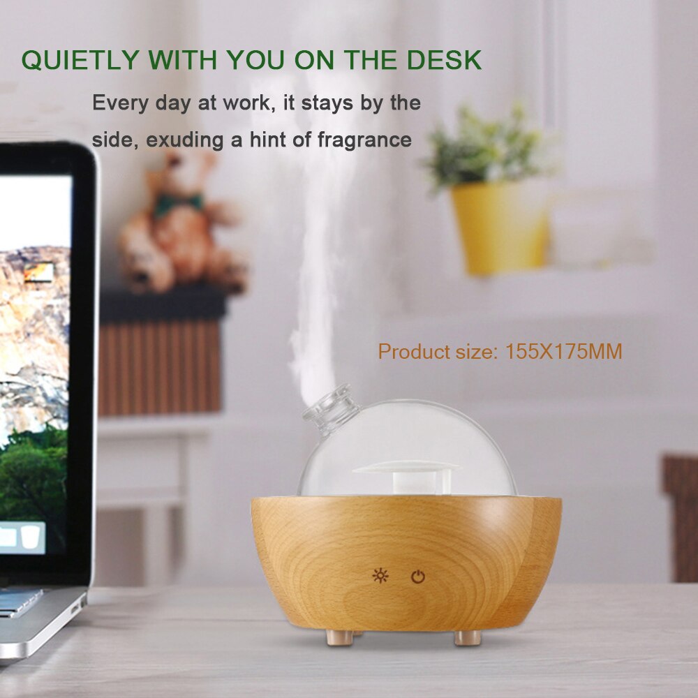 Large Capacity 150ML Bluetooth Wood Humidifier Diffuser Spray Aroma for Household