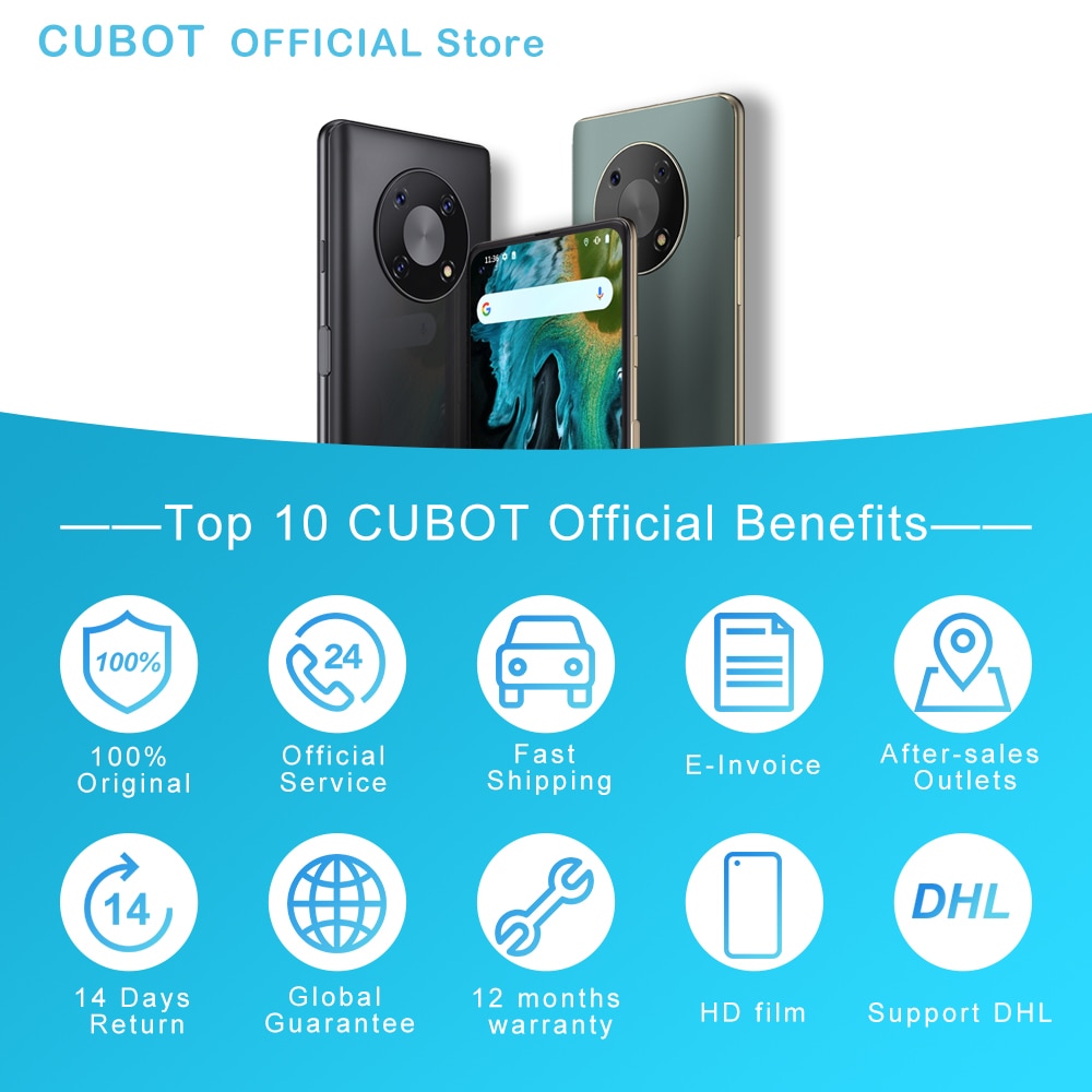 Cubot MAX 3 Smartphone 6.95" Ultra Large Full Screen Mini Tablet Mobile Phone 48MP Triple Camera 5000mAh Cellular NFC Android 11