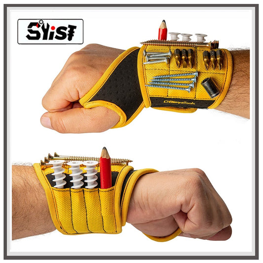 Magnetic Wristband with Strong Magnets Holds Nails, Drill Bit for Household Work