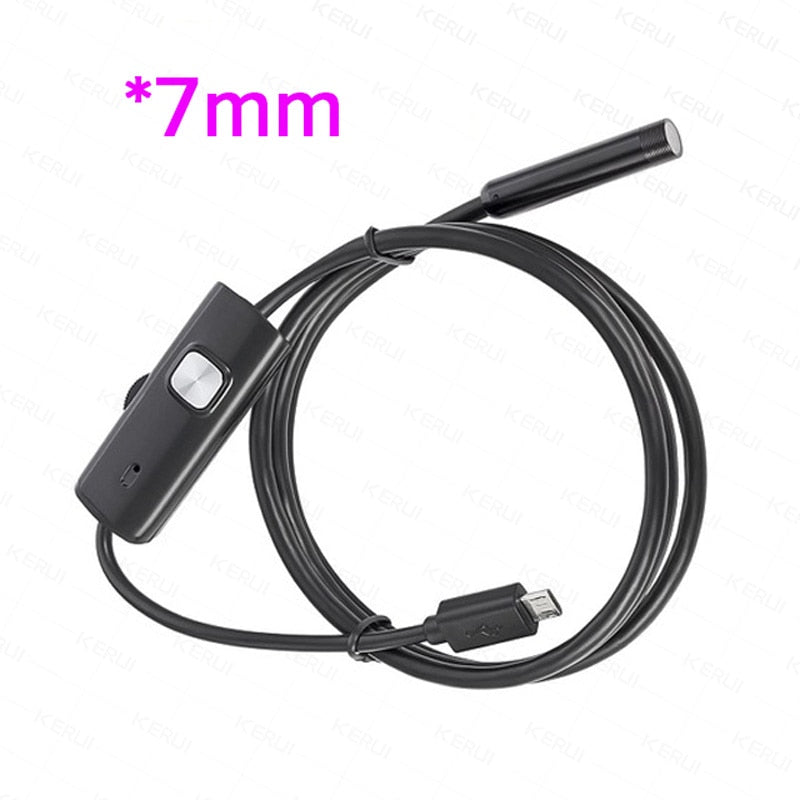 KERUI Mini IP67 Waterproof Endoscope 7mm/5.5mm Camera -Micro USB Connector Soft Inspection Borescope Camera for Android or PC