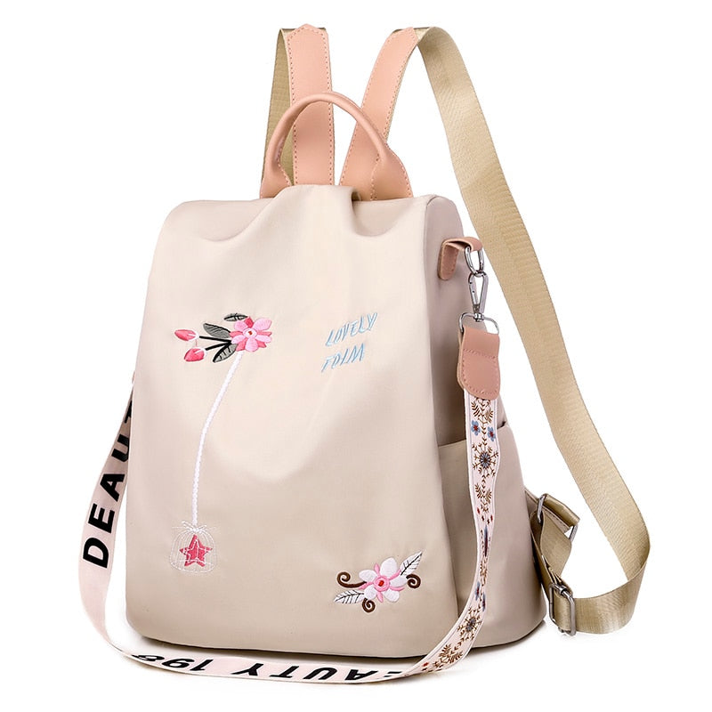 High Quality Women Fashion Anti-theft Waterproof Oxford Print Backpack