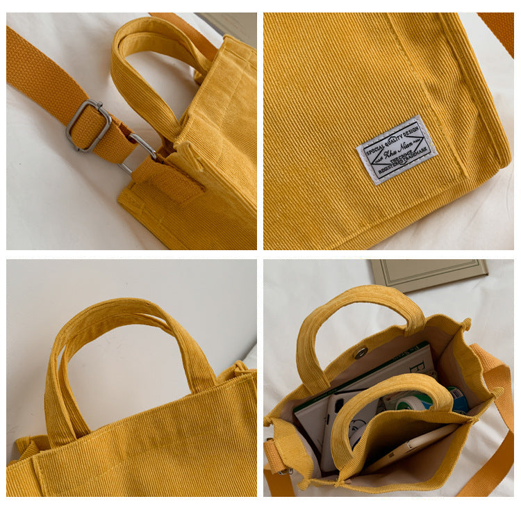Nuevo bolso de mano de pana de diseñador de lujo para mujer: aspecto bonito y lindo, color sólido, bolso de mensajero con hebilla