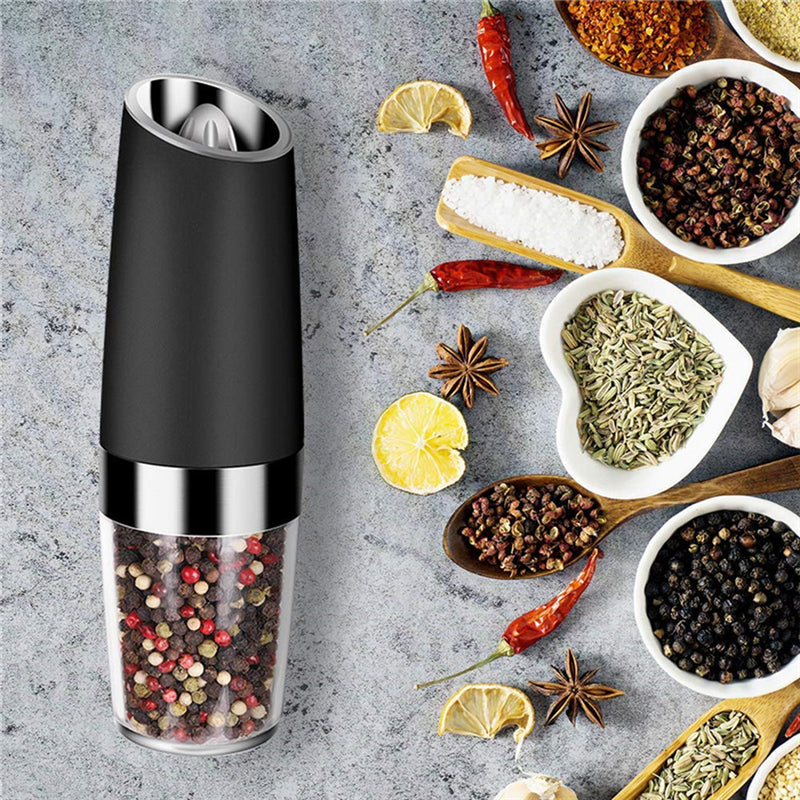 Automatic Electric Salt and Pepper Grinder -Adjustable Spice Grinder with LED Light