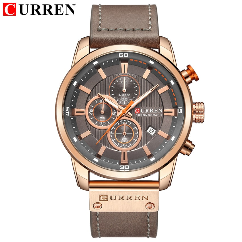 Top Brand CURREN Fashion Date Quartz Luxury Chronograph Sport Men Watches