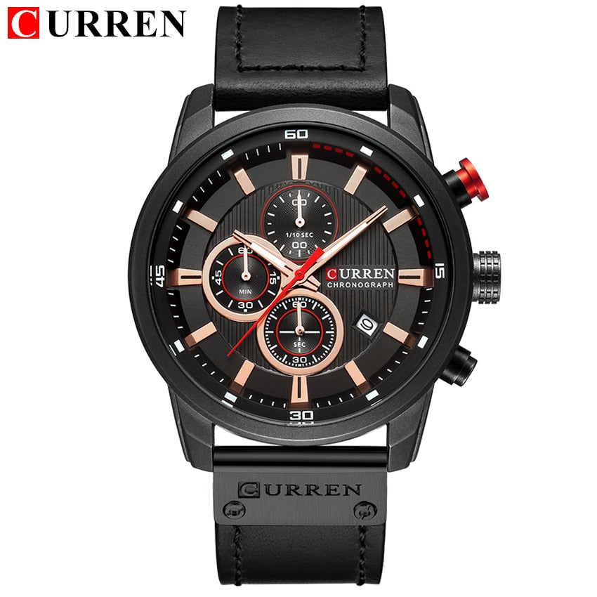 Top Brand CURREN Fashion Date Quartz Luxury Chronograph Sport Men Watches