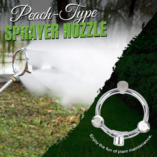 Three-eye Copper Peach-Type Sprayer -Garden Irrigation Atomizing Nozzle 14mm Interface Head