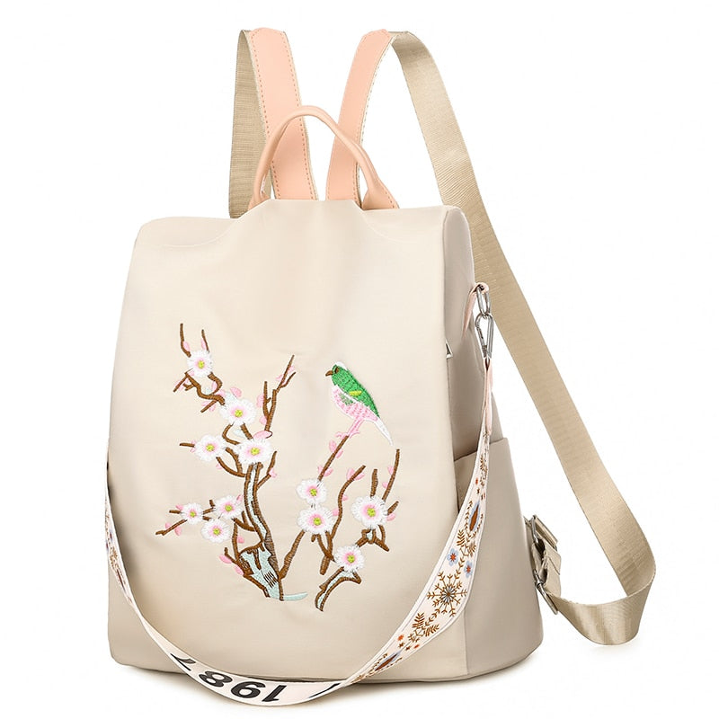 High Quality Women Fashion Anti-theft Waterproof Oxford Print Backpack