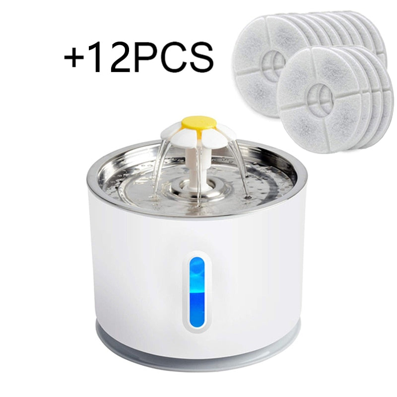 Keep Your Cat Hydrated with USB Powered Cat Water Fountain - Active Carbon Filter