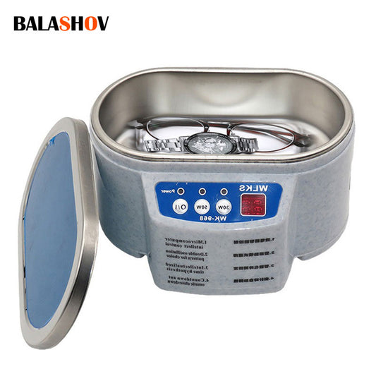 Ultrasonic Cleaner 30/50W Power & 40Khz Frequency Perfect for cleaning Jewelry, Watches, Camera Lens, Glasses, etc.