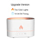 USB Simulation Flame Night Light with 180ML Water Tank Humidifier Suitable for Bedroom Living Room