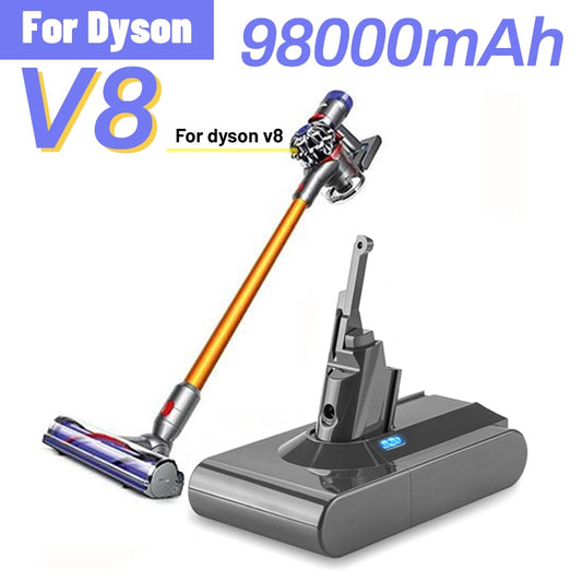 Dyson V8 21.6V Charger & 6000mAh-98000mAh Replacement Battery for Dyson V8 Absolute Cord-Free Vacuum Cleaner