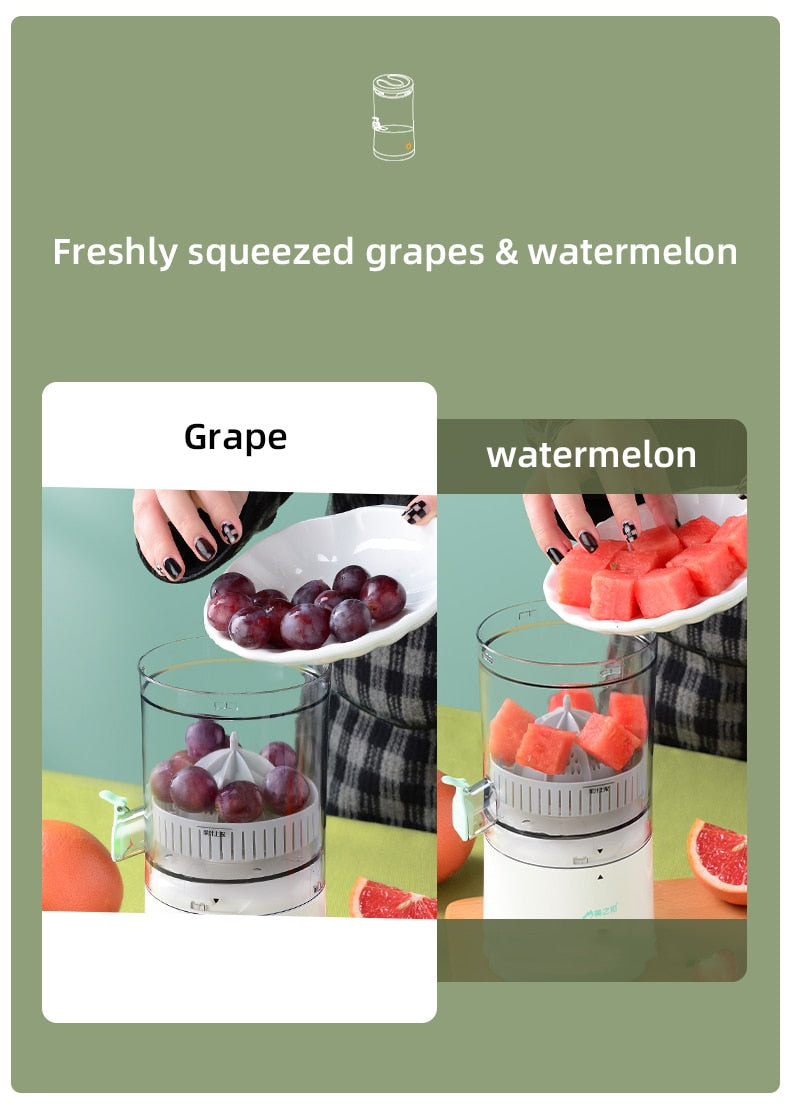 Portable USB Charging Mini Electric Juicers Fruit Extractor for Travel or Home