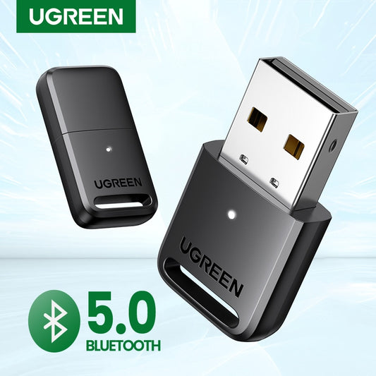 UGREEN USB Bluetooth 5.0 Dongle Adapter for PC Speaker, Wireless Mouse, or Music Audio Receiver