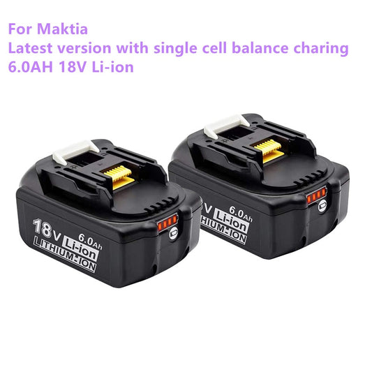 100% Makita Compatible 18V 6000mAh Battery with LED Li-ion Replacement for Makita LXT BL1860B BL1860 BL1850 BL 1830 Power Tools