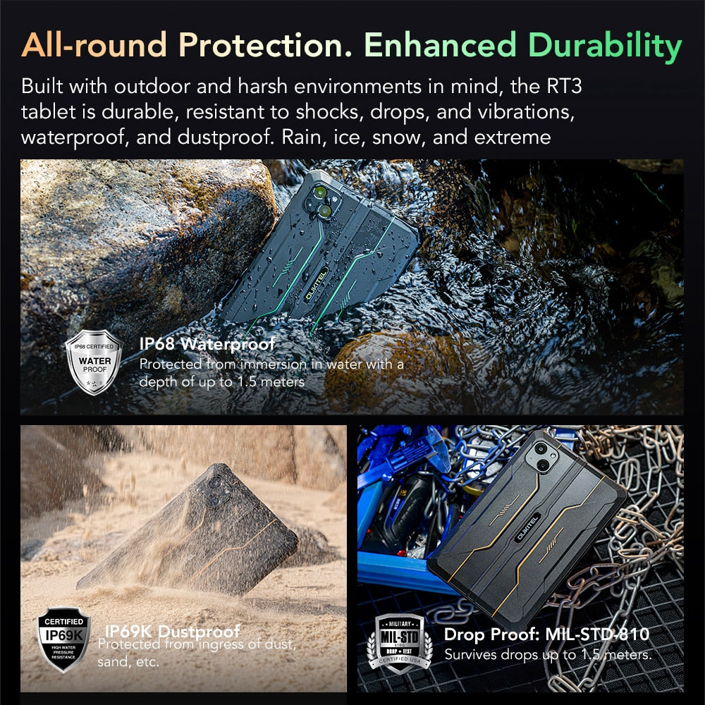 Discover the Mini Rugged Tablet 8 Inch HD+ 5150 mAh Android 12 with 16MP Camera