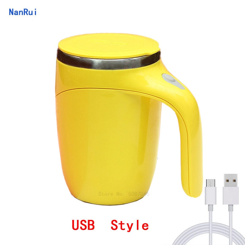 Automatic Self Stirring Magnetic Mug Stainless Steel Temperature Difference Coffee Mixing Cup