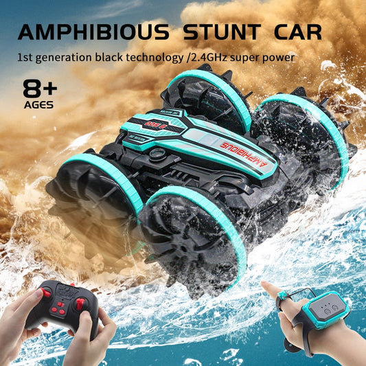 CV-B500 Remote Control Stunt Car -Amphibious Double-sided Flip Driving Drift RC Car for Boys Gifts