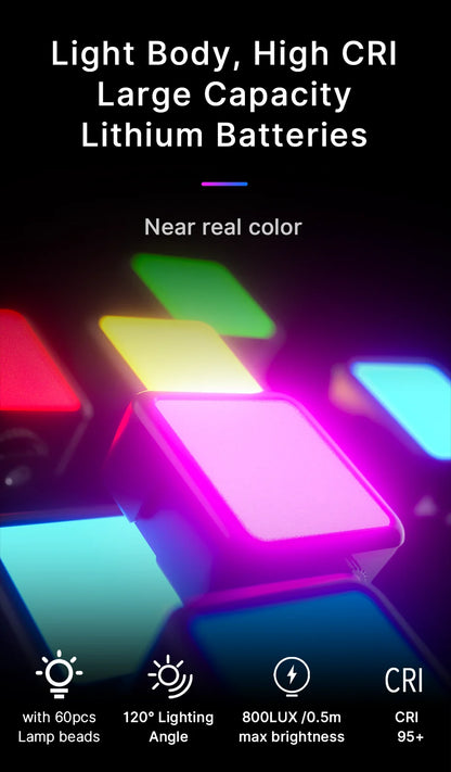 Enhance Your Photography with Full Color RGB LED Video Light (2500K-9000K, 800LUX)