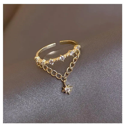 Elevate Your Look with the Captivating Classic Star Element Pendant Rings
