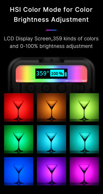 Enhance Your Photography with Full Color RGB LED Video Light (2500K-9000K, 800LUX)