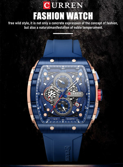 Find the Perfect Men's Luxury Square Quartz Watch: Waterproof & Luminous