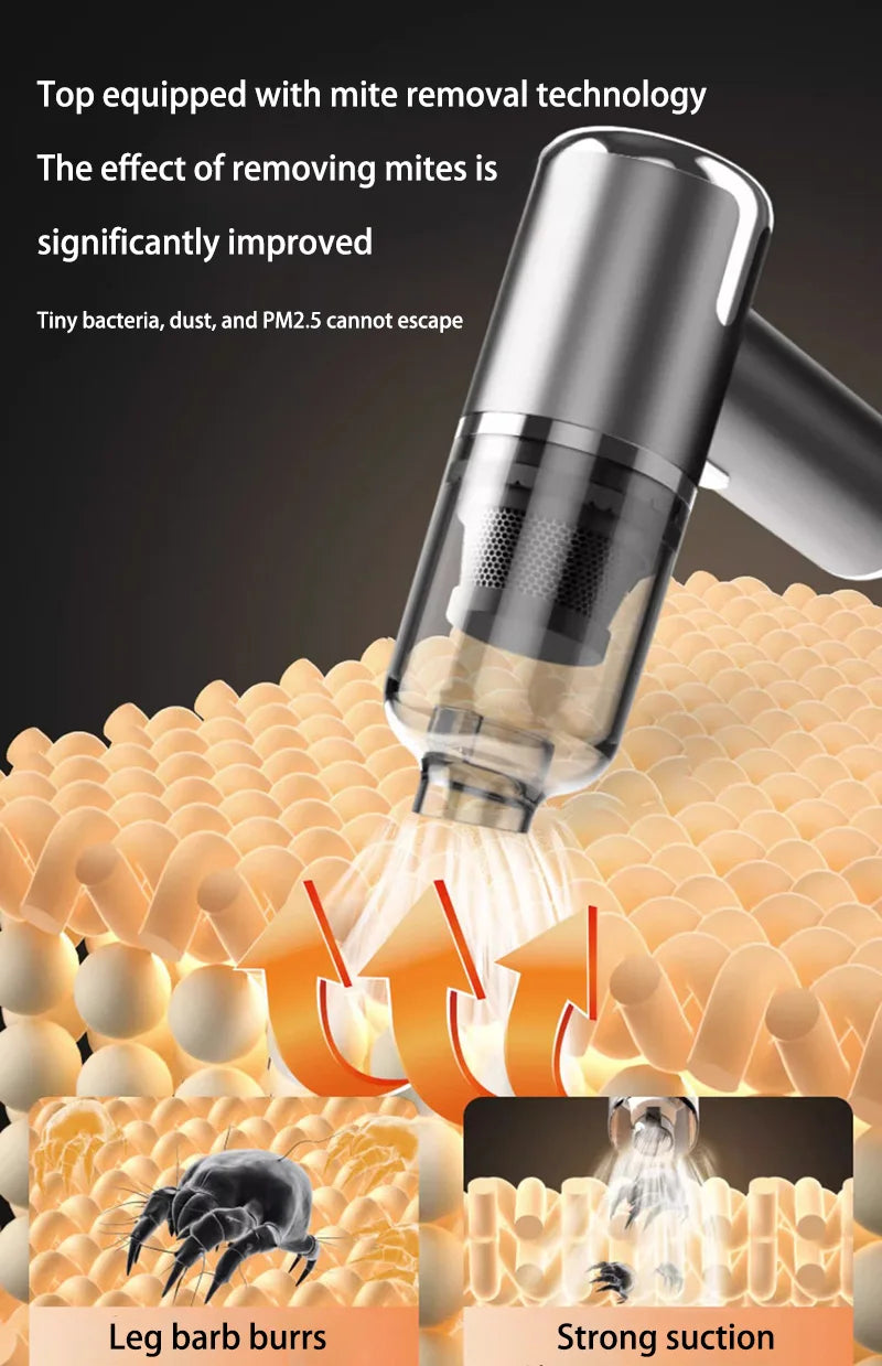 Your All-in-One Cleaning Solution: Powerful 120000PA Handheld Vacuum