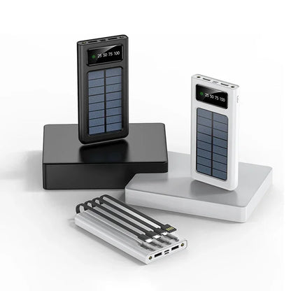 4-in-1 200000mAh Solar Power Bank: Ultimate Fast Charging for Xiaomi & iPhone