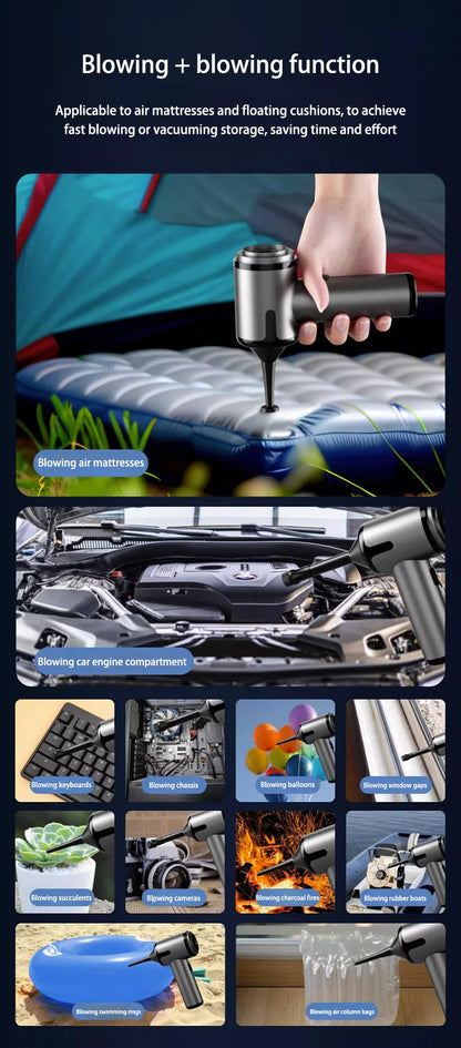 Your All-in-One Cleaning Solution: Powerful 120000PA Handheld Vacuum