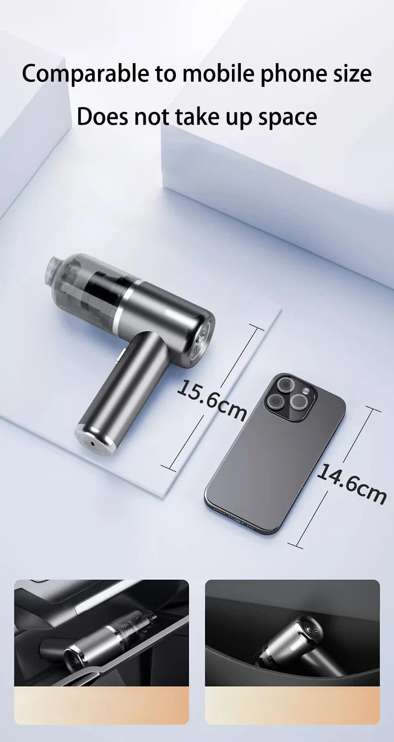 Your All-in-One Cleaning Solution: Powerful 120000PA Handheld Vacuum