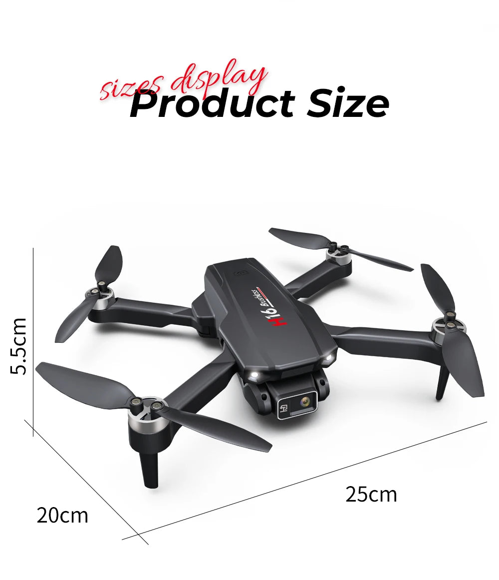 H16 GPS Professional Drone: Brushless Motors & Laser Obstacle Avoidance for RC Enthusiasts