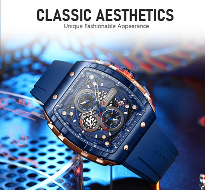 Find the Perfect Men's Luxury Square Quartz Watch: Waterproof & Luminous