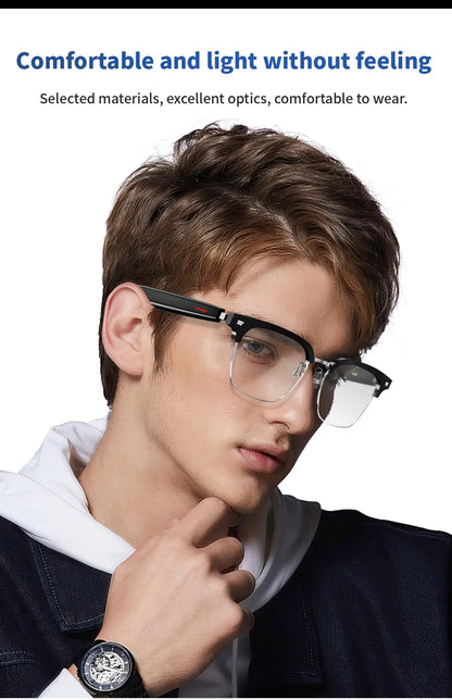 Upgrade Your Audio with 2 In 1 Headset Smart Glasses: Bluetooth, AI Voice, and Waterproof Features