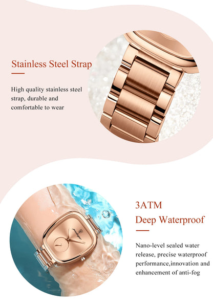 Luxury Ladies Watches: High-Quality Waterproof Stainless Steel Quartz Designs