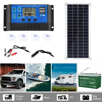 1000W Solar Panel 12V with 60A/100A Controller: Perfect for RVs, Cars, and Outdoor Charging