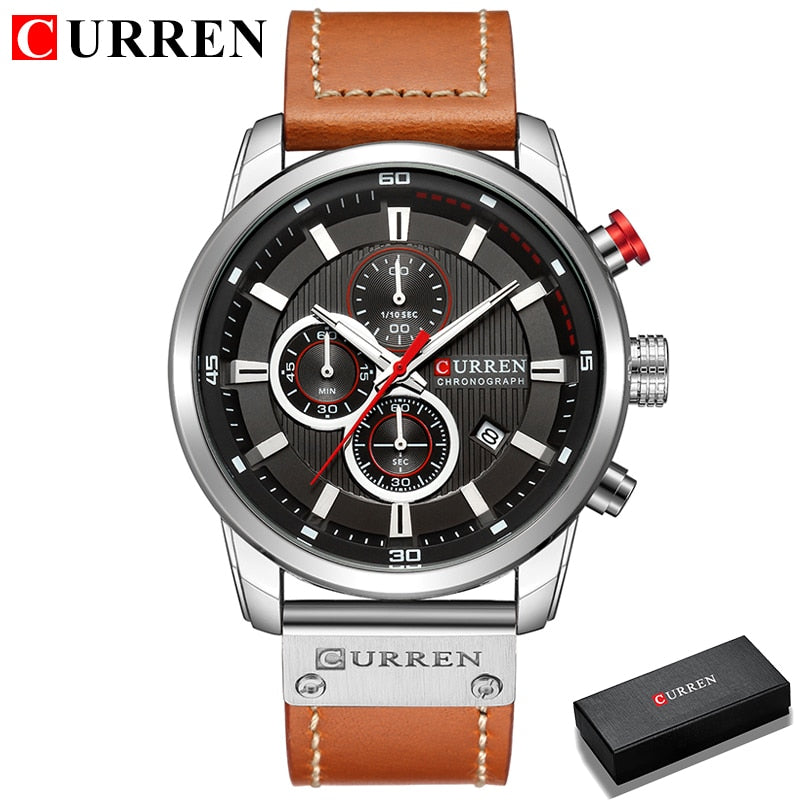 Top Brand CURREN Fashion Date Quartz Luxury Chronograph Sport Men Watches